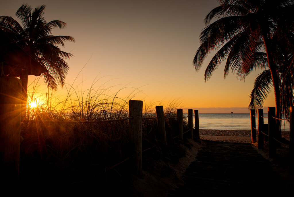 Boardwalk to Smathers Beach at sunrise - Copyright Randy G. Barney Photography