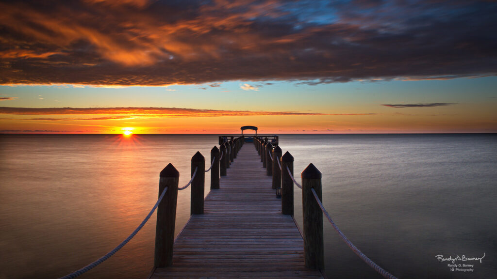 Isla Morada Pier at Sunrise Copyright Randy G Barney photography