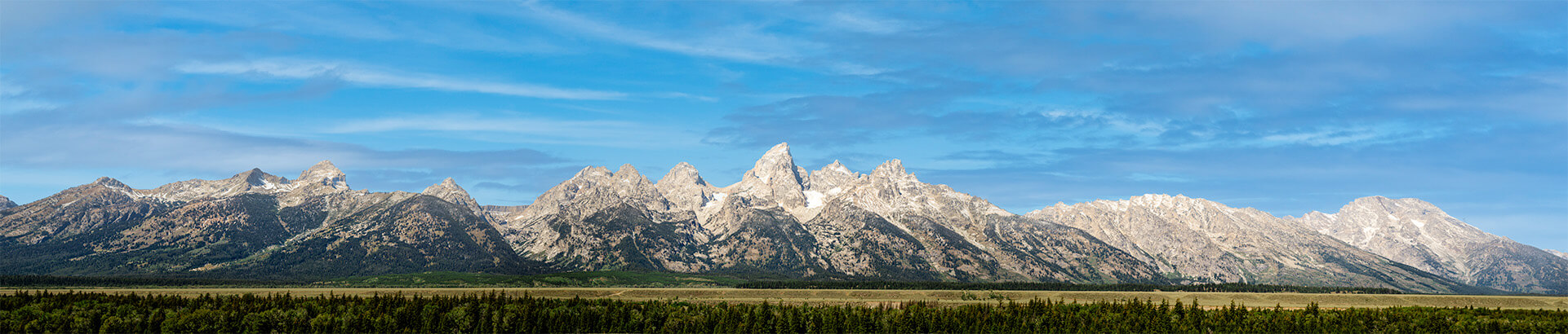 Panoramic View of the Grand Teton Range - Copyright Randy G. Barney Photgraphy