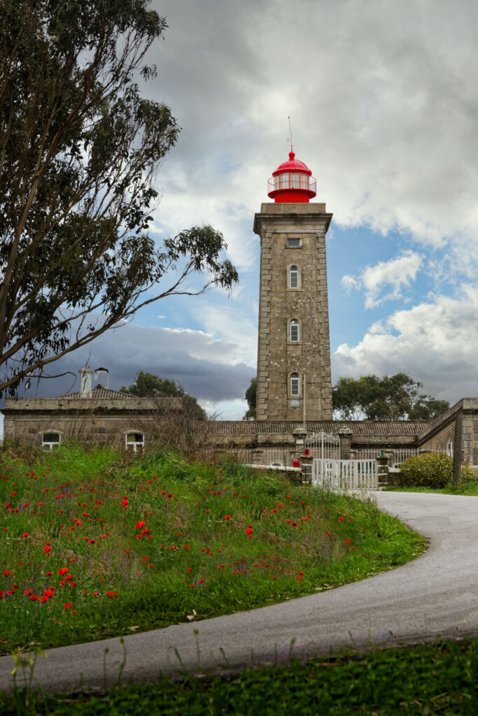 The Montedor Lighthouse in Viana Do Castelo near Proto Portugal is 22 meters high and was built in 1910 - Copyright Randy G Barney Photography.